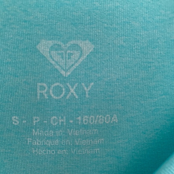 Roxy Rash Guard Turquoise Size S/P - Picture 8 of 8